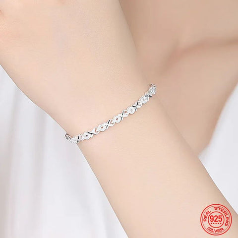 925 Sterling Silver Cross Charm Bracelet