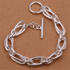925 Sterling Silver 9 mm Chain Bracelet