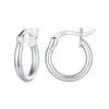 .925 Silver Latch Hoop Earrings