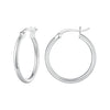 .925 Silver Latch Hoop Earrings