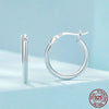 .925 Silver Latch Hoop Earrings