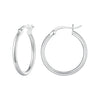 .925 Silver Latch Hoop Earrings