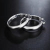 .925 Silver Latch Hoop Earrings