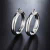 .925 Silver Latch Hoop Earrings