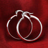 .925 Silver Latch Hoop Earrings