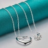 925 Silver 18 Inch Love Heart Pendant Necklace