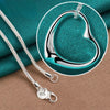 925 Silver 18 Inch Love Heart Pendant Necklace