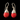 .925 Sterling Silver and Coral Teardrop Earrings