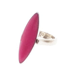 Pink Agate and 925 Sterling Silver Swivel Ring