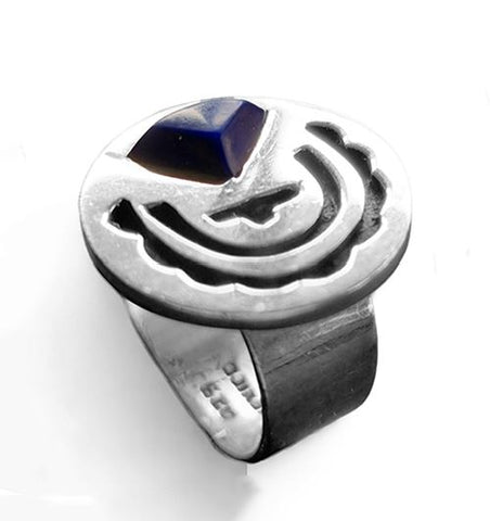 925 Sterling Silver and Lapis Ring