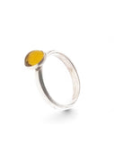 Oval Citrine and Sterling Silver Ring